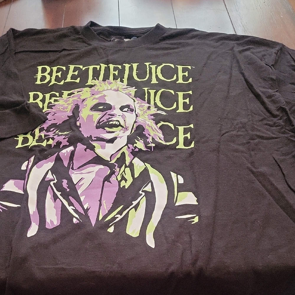 Beetlejuice Graphic Tee - Black and Purple